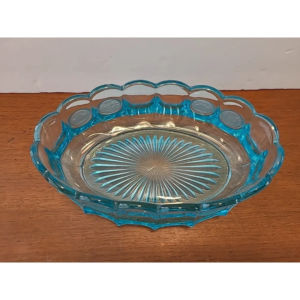 Fostoria Blue Coin 9